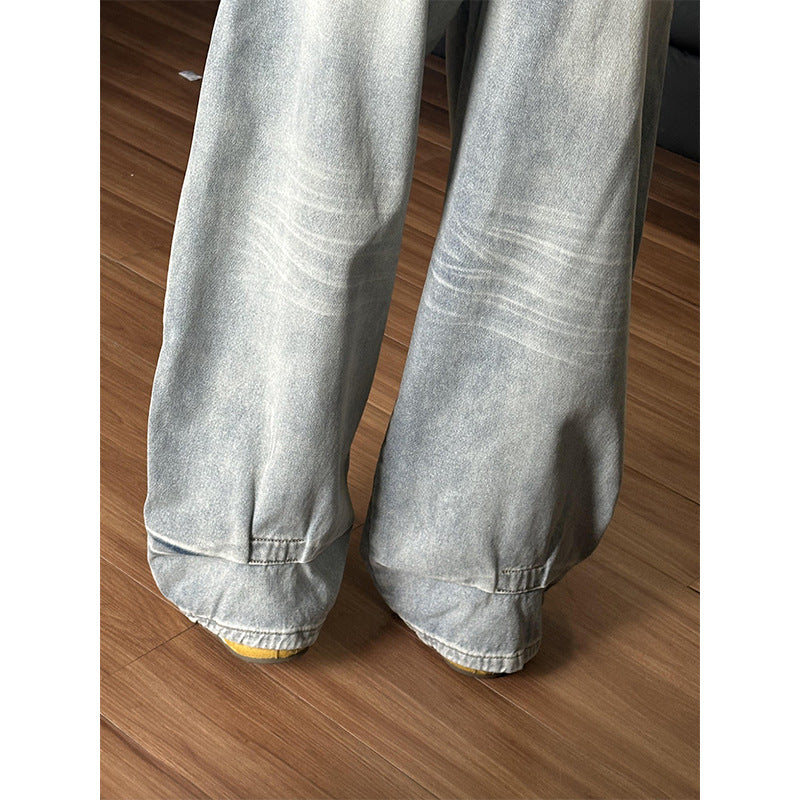 Wide-Leg Denim Pants