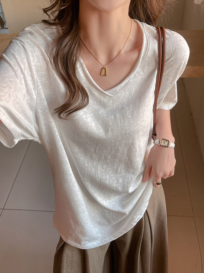 Loose V-Neck Tee