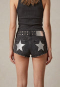 Womens Low Waist Denim Shorts