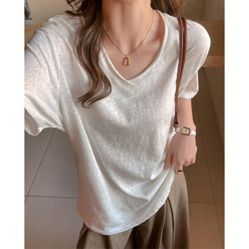 Loose V-Neck Tee