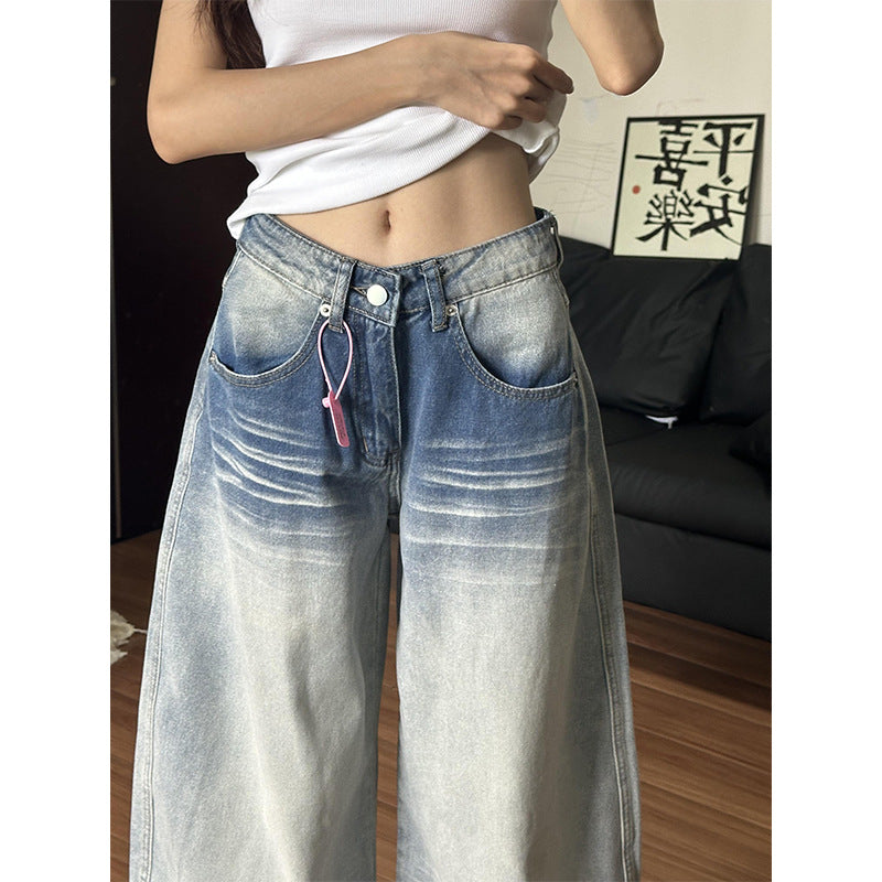 Wide-Leg Denim Pants