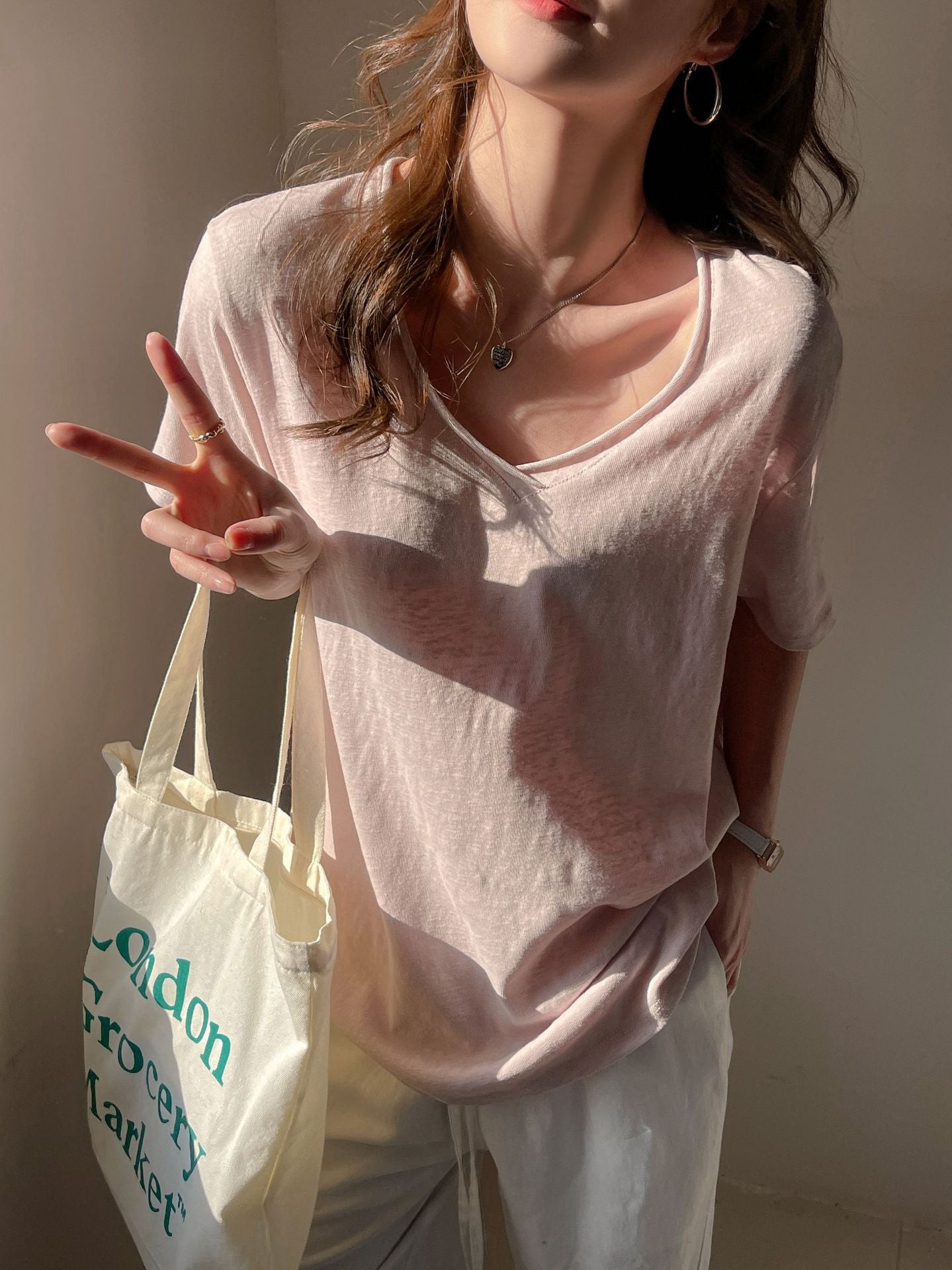 Loose V-Neck Tee